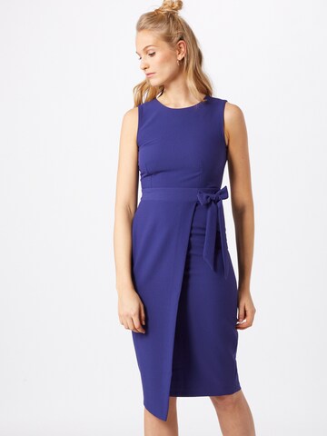 Closet London Sheath Dress in Blue: front