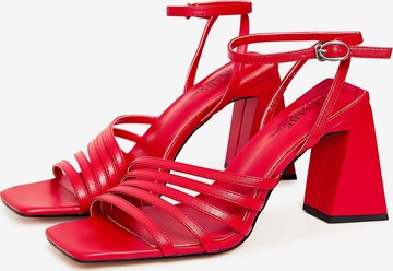 CESARE GASPARI Strap Sandals in Red