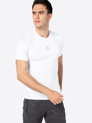 ADIDAS PERFORMANCE Performance shirt 'Alphaskin' in White: front