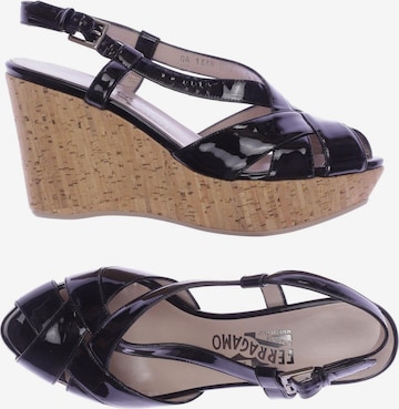 Salvatore Ferragamo Sandalen 41 in Schwarz: Vorderseite
