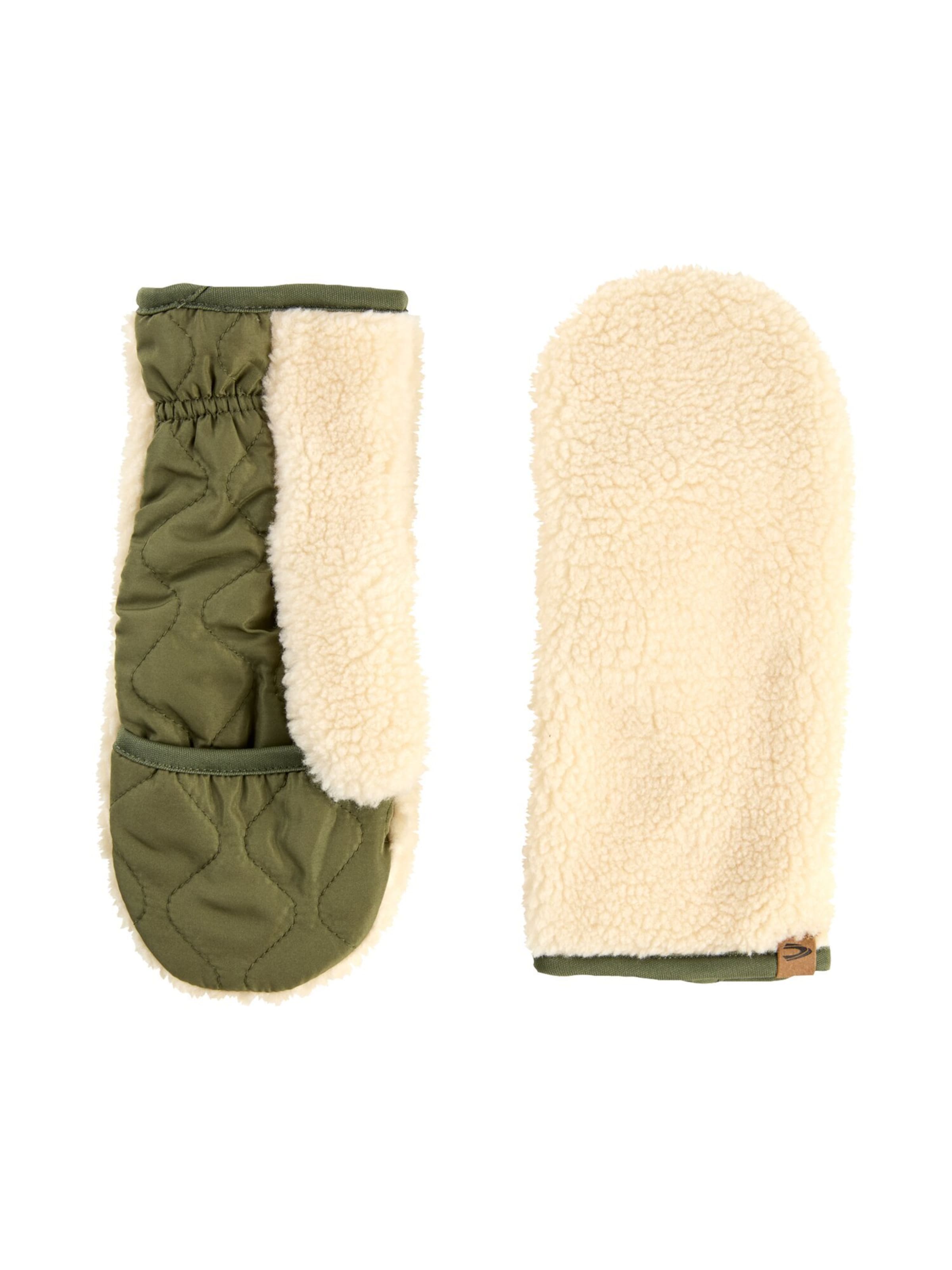 CAMEL ACTIVE Teddy Handschuhe in einem Materialmix in Weiß