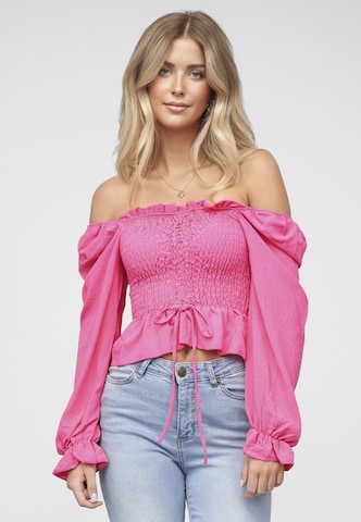 Cloud5ive Blouse in Roze: voorkant