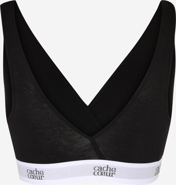 Cache Cœur Bralette Bra 'LIFE' in Black