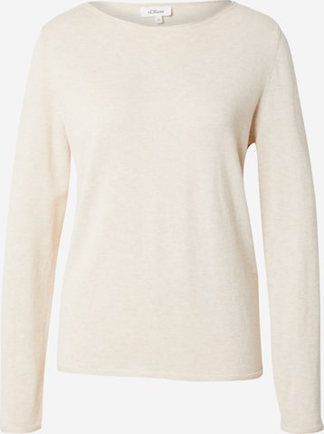 s.Oliver Pullover in Beige: Vorderseite