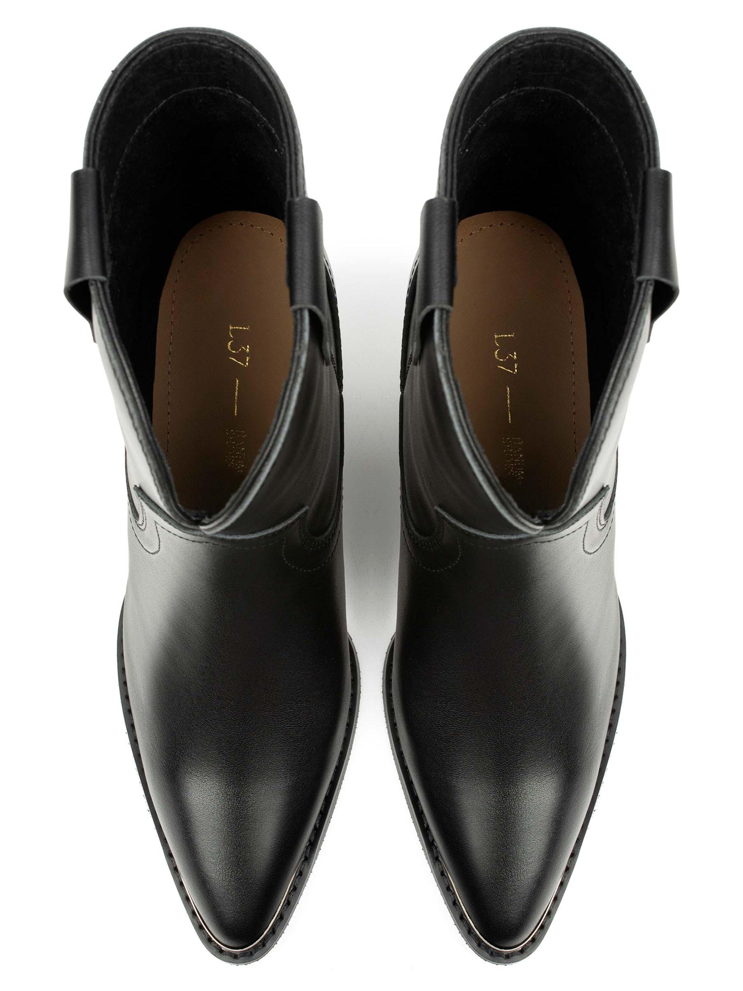 L37 HANDMADE SHOES Booties in Black