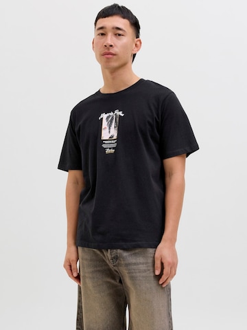 T-Shirt 'JORALMERIA PALMS' JACK & JONES en noir : devant