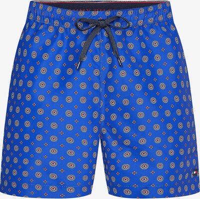 TOMMY HILFIGER Badeshorts in royalblau / gold / rot, Produktansicht
