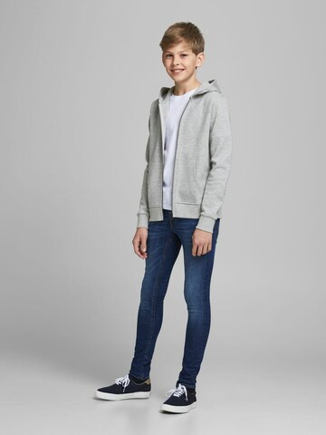 Jack & Jones Junior Zip-Up Hoodie in Grey