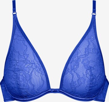 Mey Triangle Bra in Blue: front