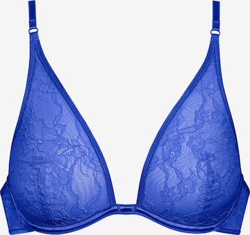 Mey Triangle Bra in Blue: front