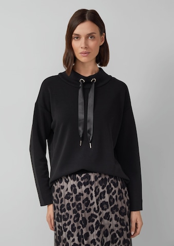 s.Oliver Sweatshirt in Zwart: voorkant