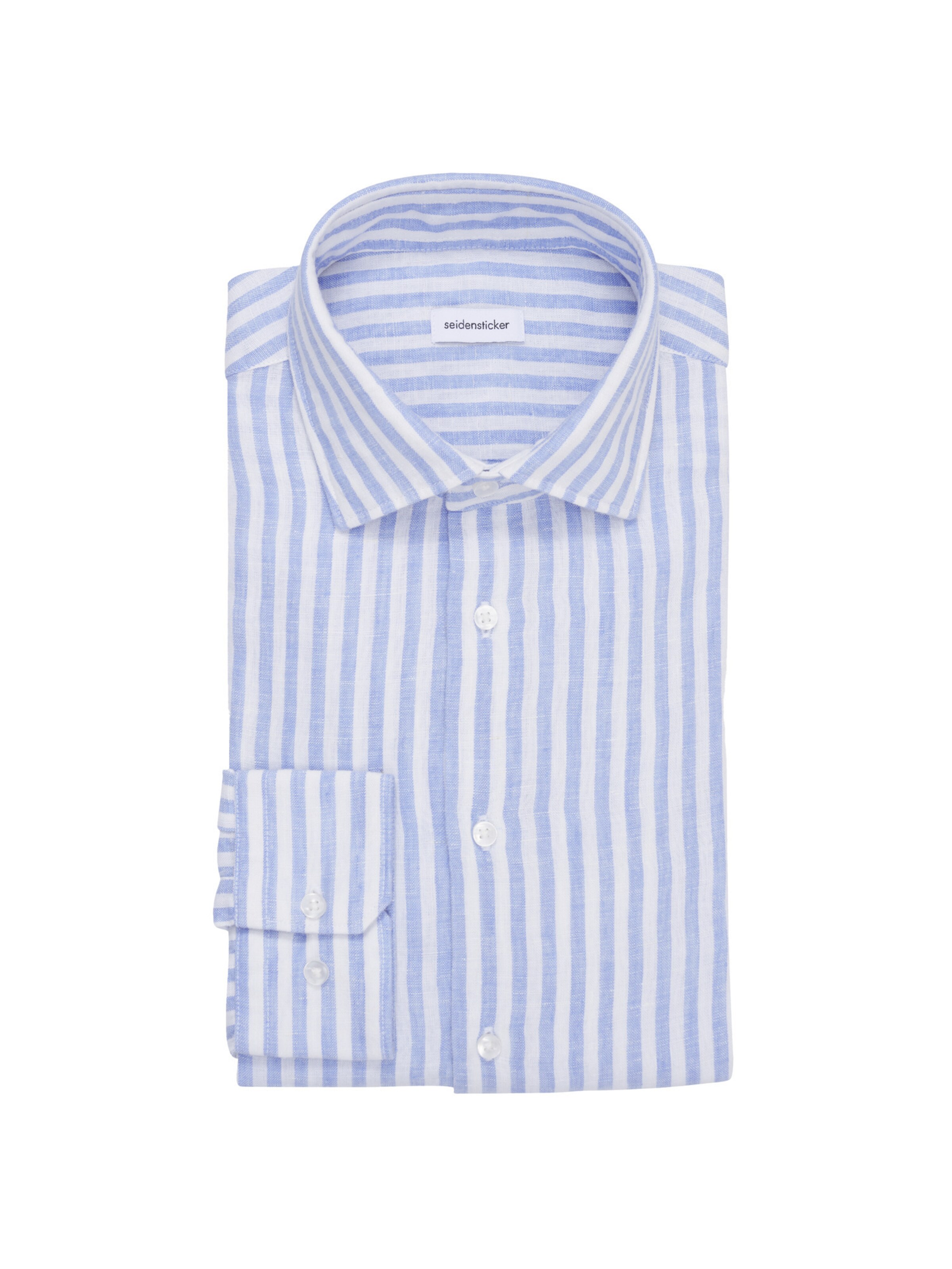 Coupe regular Chemise business 'Smart Linen' SEIDENSTICKER en bleu