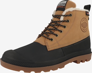 Palladium - Botas 'Pampa Duck' em castanho: frente