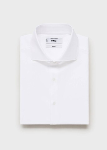 MANGO MAN Slim fit Business Shirt 'Travel' in White