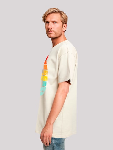 F4NT4STIC Shirt 'Alien Retro Sonnenuntergang' in Beige