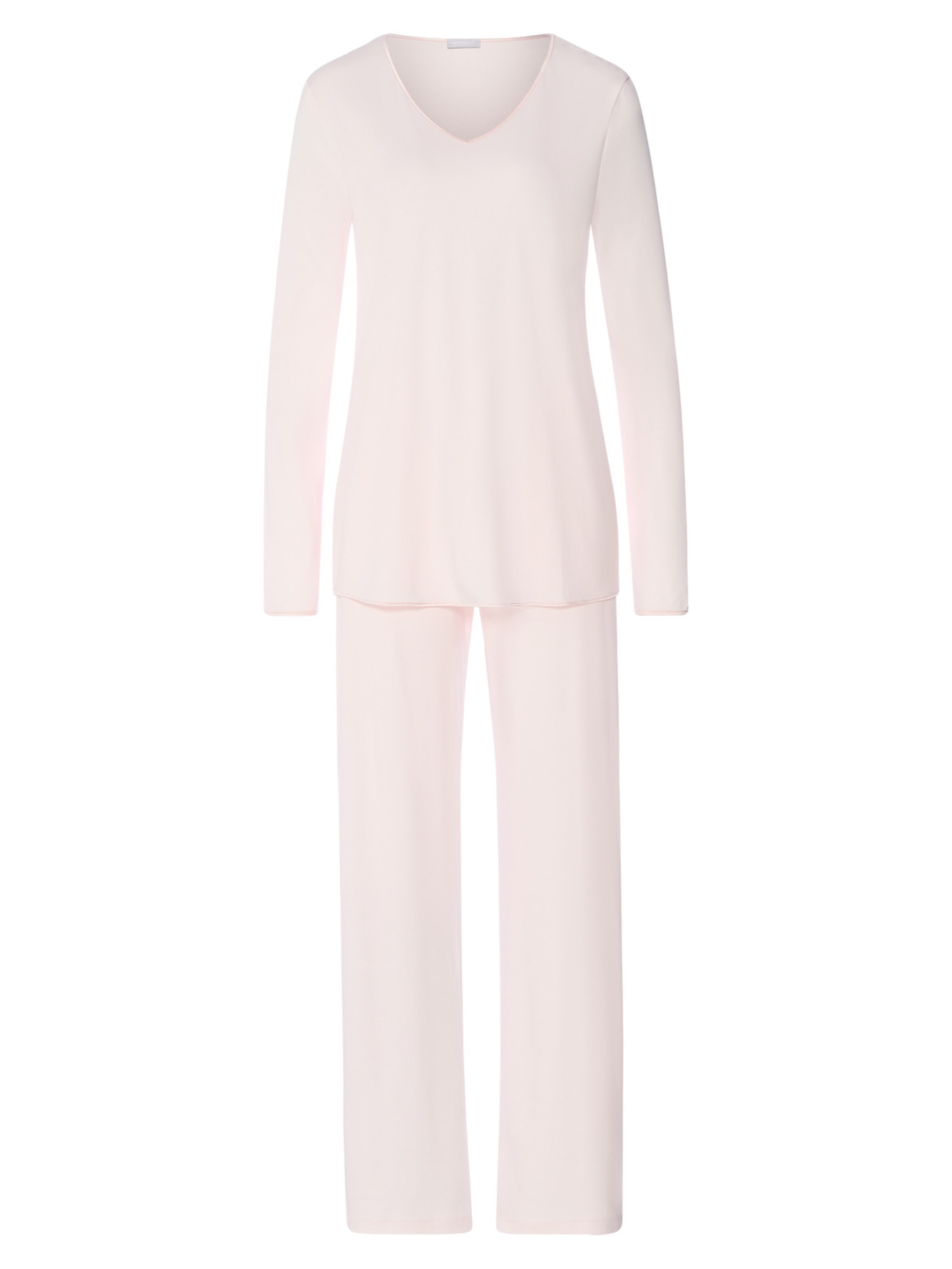 Hanro Pajama 'Cotton Silk' in Pink: front