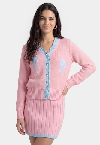 MYMO Gebreid vest 'Young Fashion' in Roze: voorkant