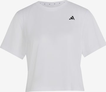 balta ADIDAS PERFORMANCE Sportiniai marškinėliai 'PWR ESS': priekis