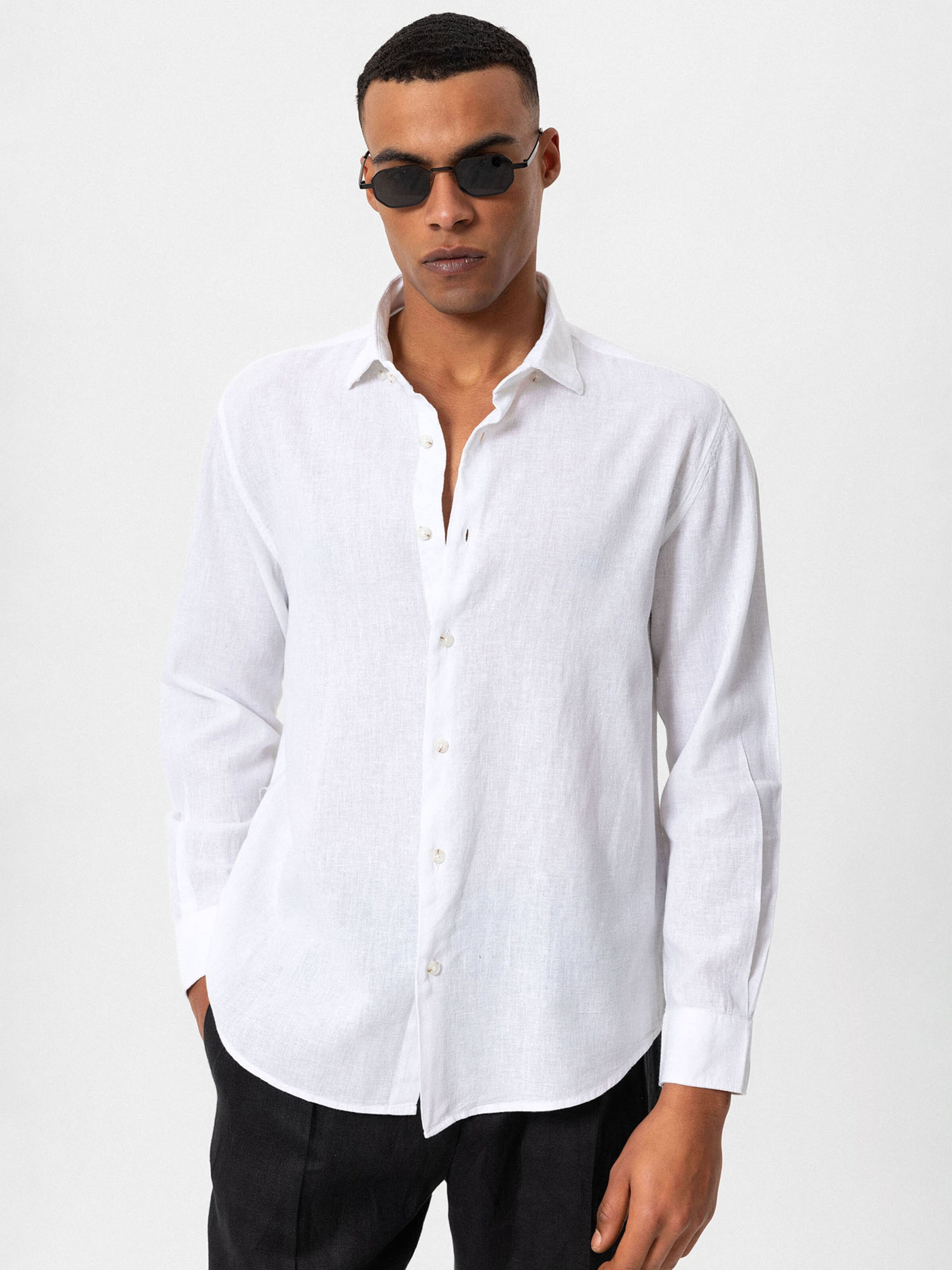 Antioch Slim fit Πουκάμισο σε λευκό: μπροστά