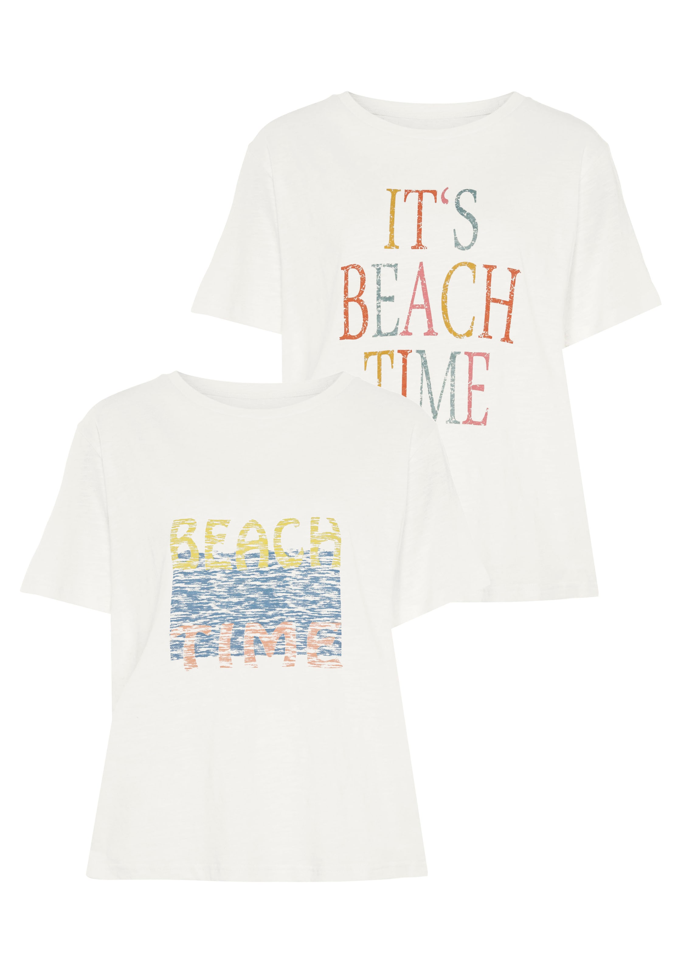 BEACH TIME Shirt in Mixed colors / White, Item view