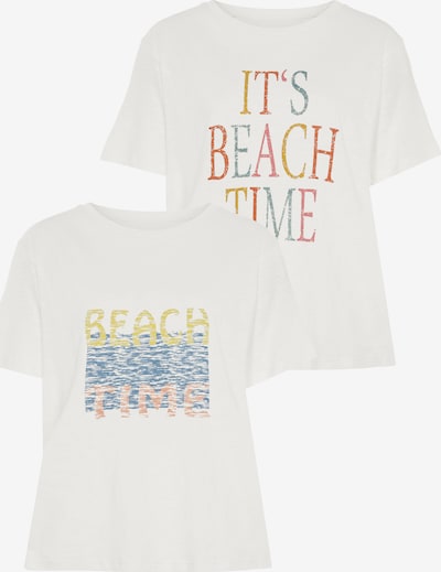 BEACH TIME T-shirt en mélange de couleurs / blanc, Vue avec produit