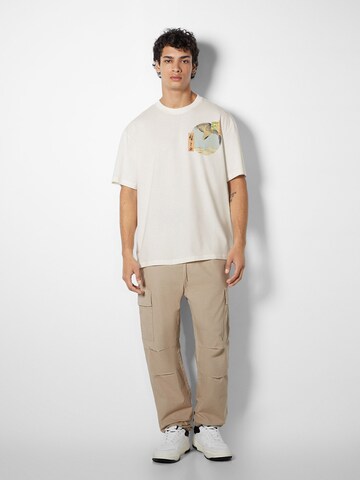 Bershka Tričko – bílá