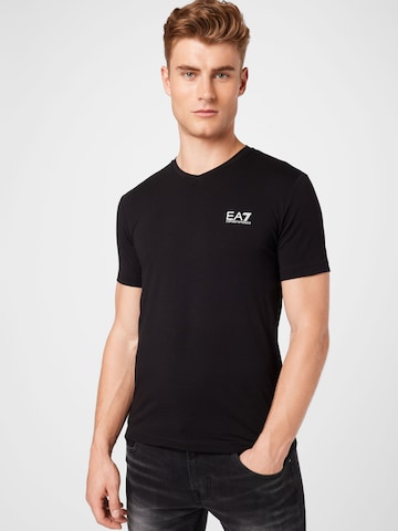 T-Shirt EA7 Emporio Armani en noir : devant