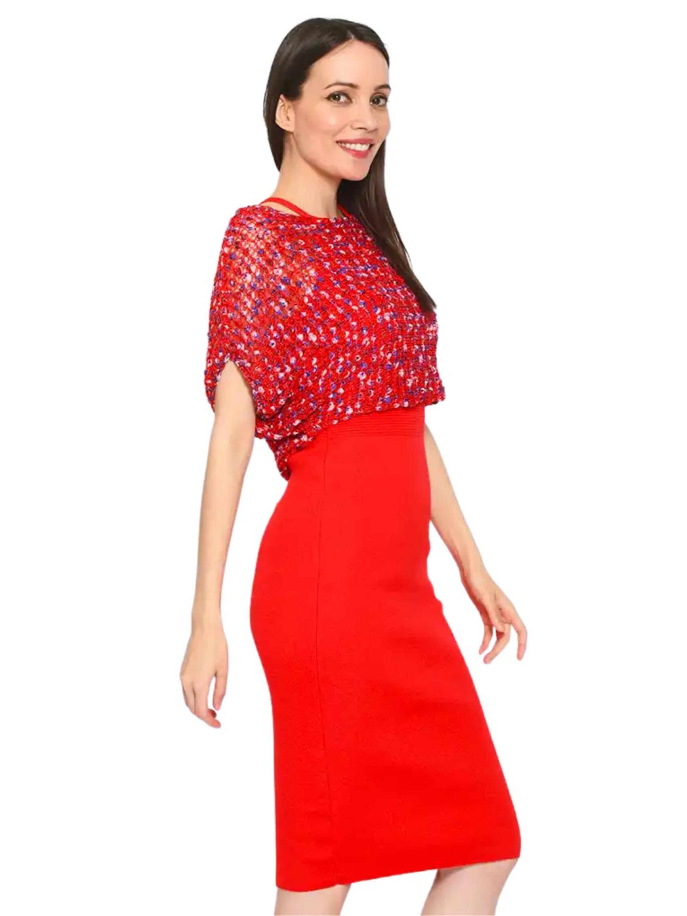 Süel knitwear - Top de punto 'Summer 3D' en rojo