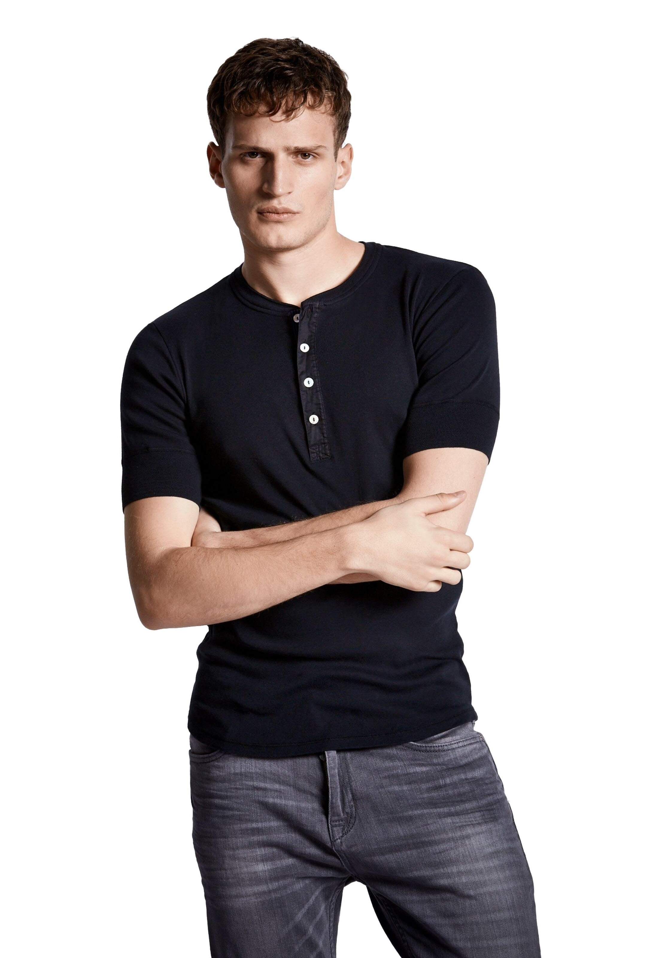 SCHIESSER REVIVAL Shirt in Zwart: voorkant