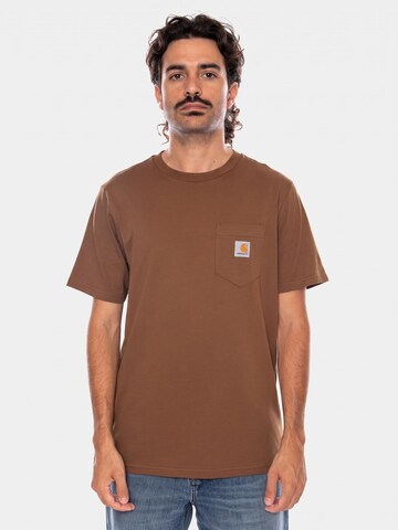 Carhartt WIP Shirt 'S/S POCKET T-SHIRT WIP H BROWN' in Bruin