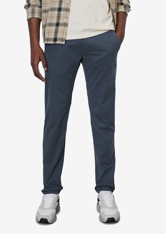 Coupe slim Pantalon chino Marc O'Polo en bleu : devant