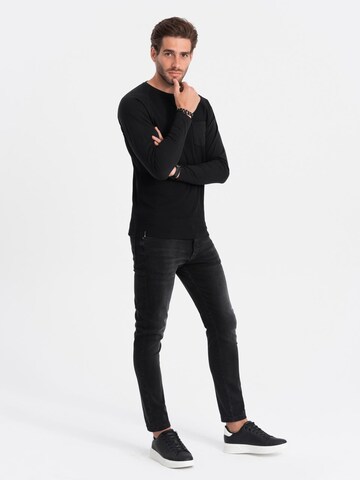 Ombre Shirt 'OM-LSCL-0109' in Zwart