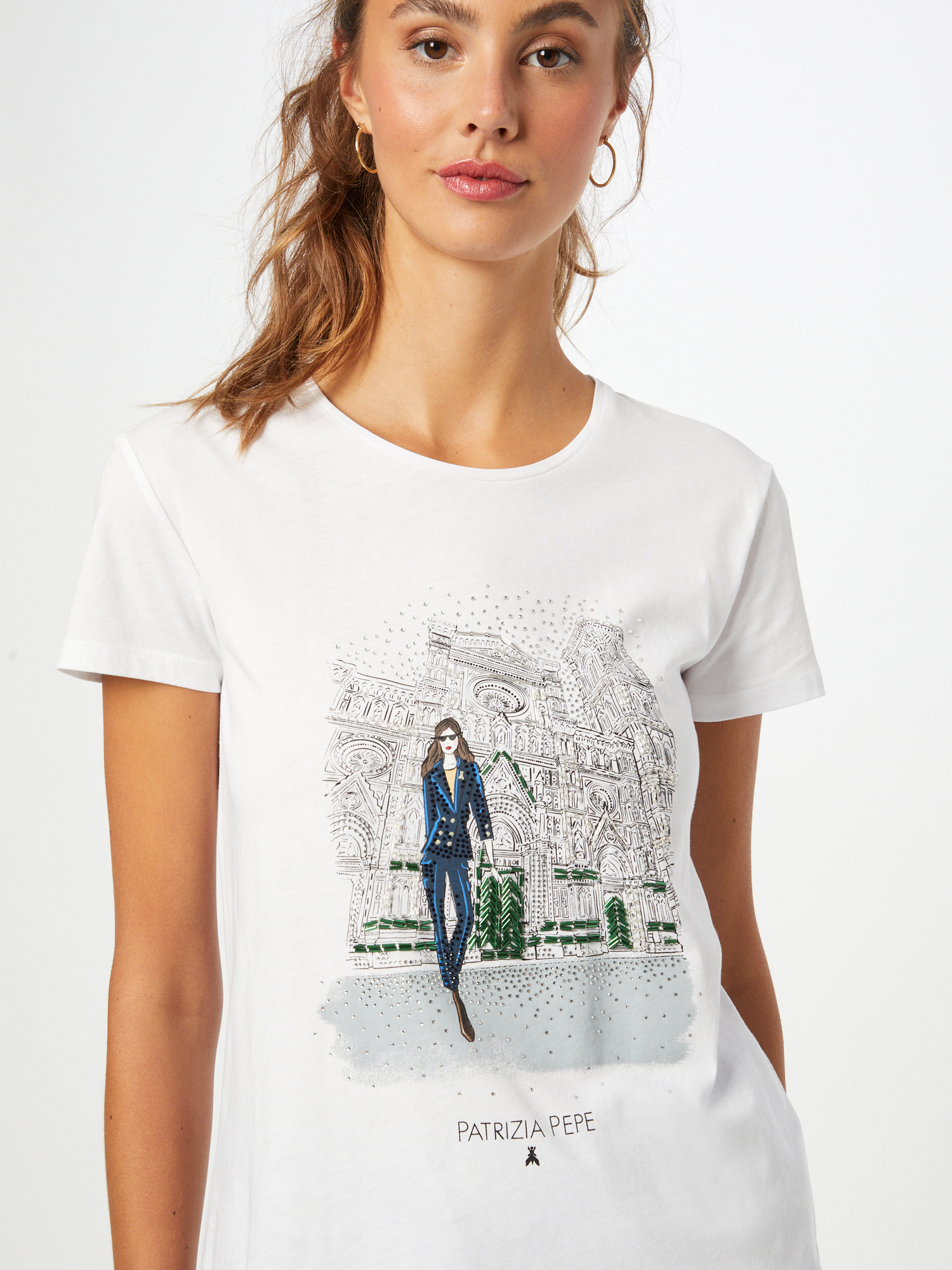 PATRIZIA PEPE T-Shirt in Weiß PATRIZIA PEPE T-Shirt in Weiß