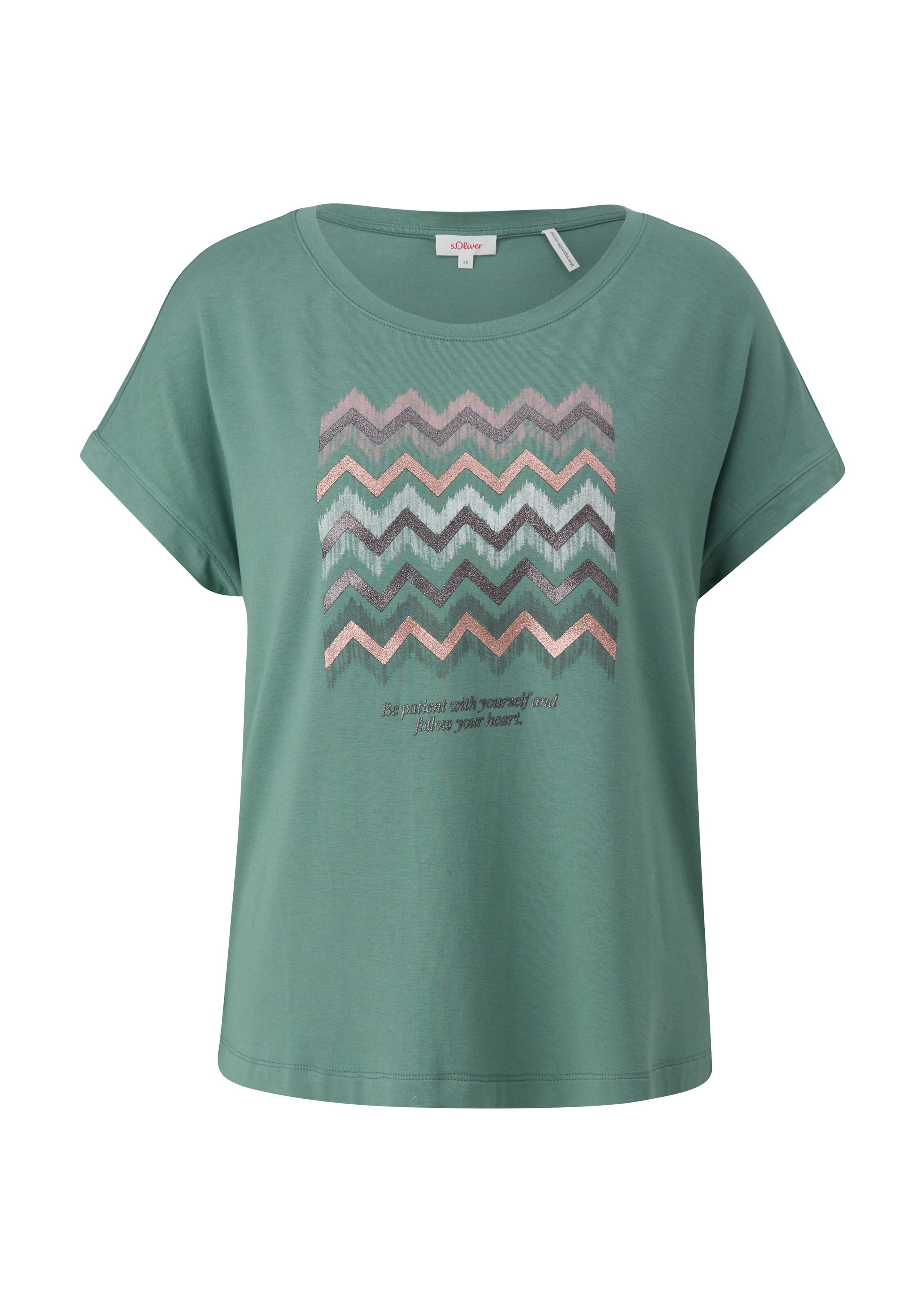 s.Oliver Shirt in Groen: voorkant