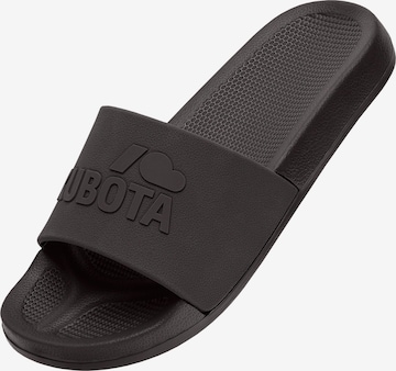 Claquettes / Tongs 'Kubota Men's Slip-On Dark Green Basic Plain Pool Slides' Kubota en marron : devant