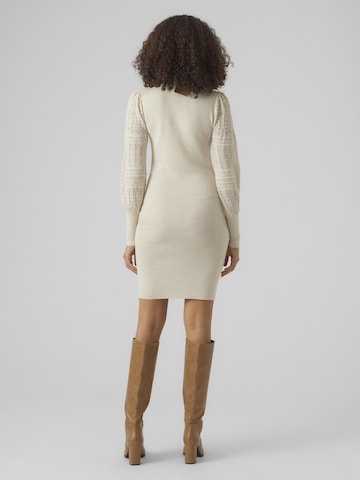 VERO MODA Strickkleid 'FELIPA' in Beige