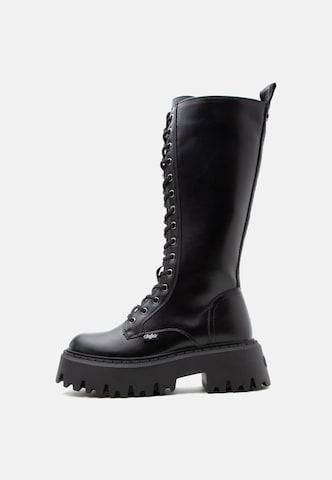 BUFFALO Lace-Up Boots in Black: front