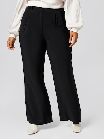 Guido Maria Kretschmer Curvy Loose fit Pleat-Front Pants 'Finja' in Black: front