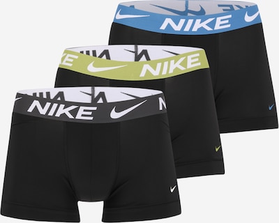 NIKE Sportunterhose in blau / hellgrün / schwarz / weiß, Produktansicht