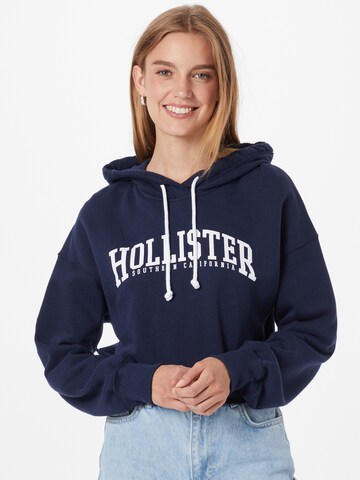 HOLLISTER Mikina – modrá: přední strana