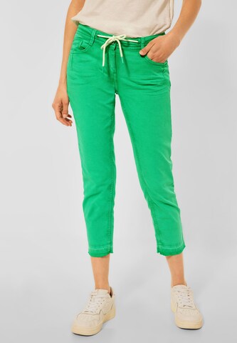 CECIL Slim fit Pants in Green: front