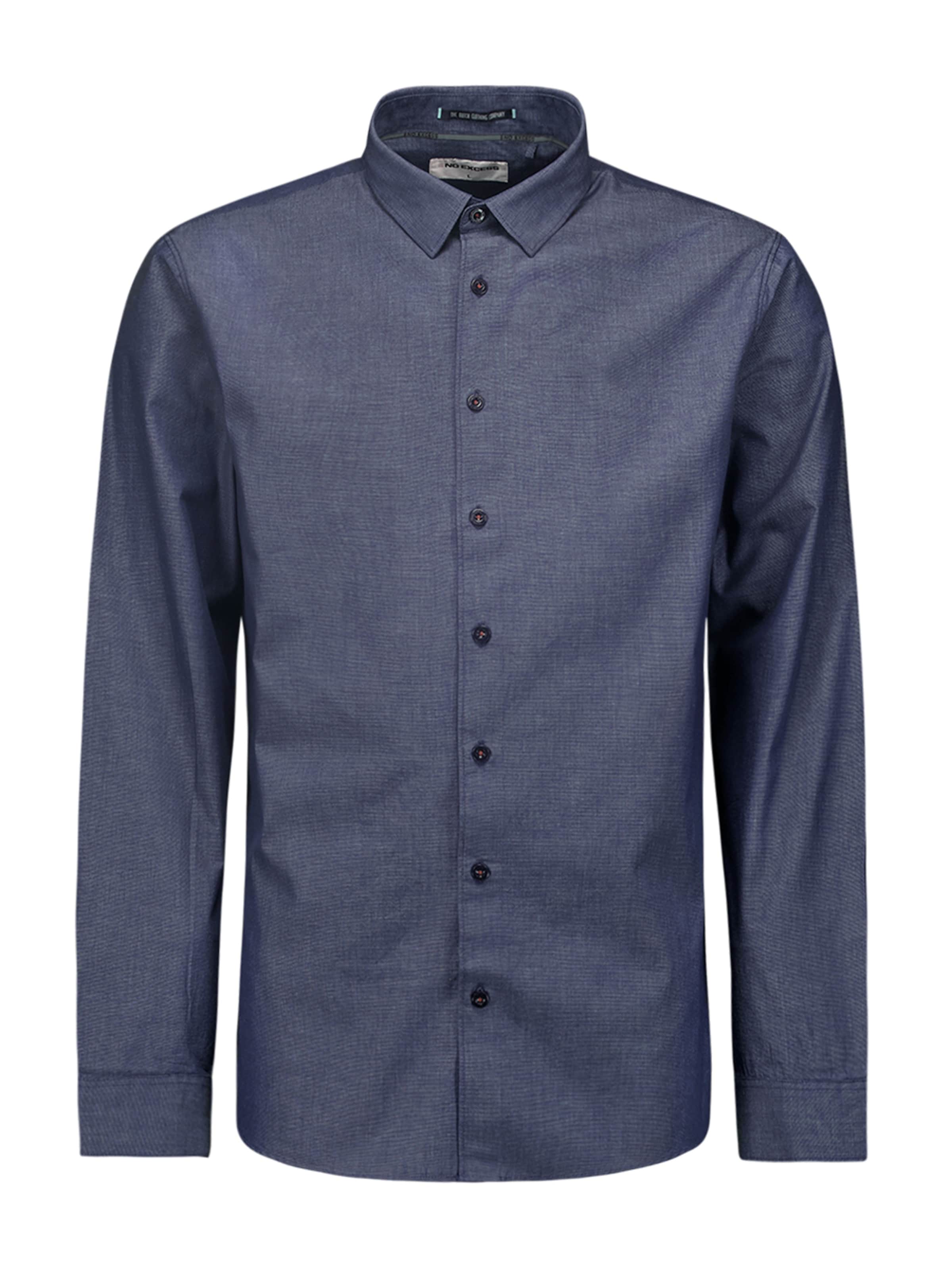 No Excess Slim fit Business shirt in Blue: front