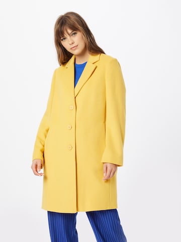 UNITED COLORS OF BENETTON Ανοιξιάτικο και φθινοπωρινό παλτό σε κίτρινο: μπροστά