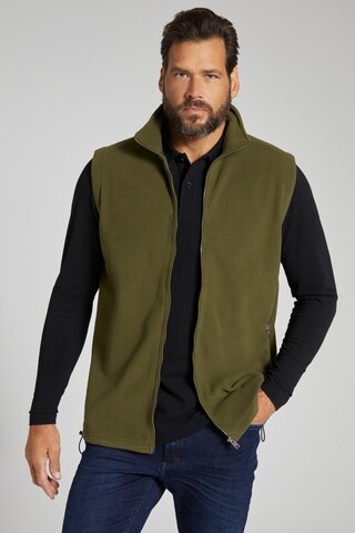 JP1880 Bodywarmer in Groen: voorkant