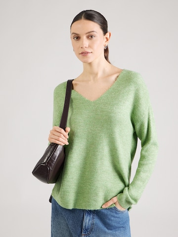 VERO MODA Sveter 'VMLefile' - Zelená: predná strana