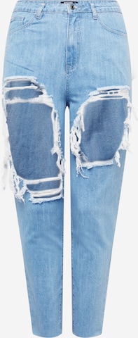 Missguided Plus Jeans in Blue: front