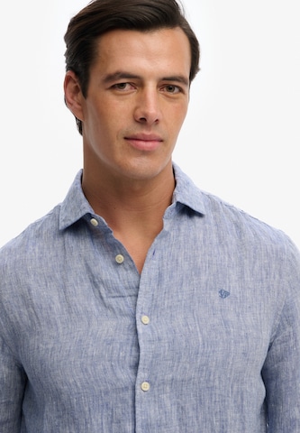 Superdry & Co Regular fit Button Up Shirt 'Riviera' in Blue