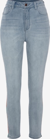 LASCANA Slimfit Jeans in Blauw: voorkant