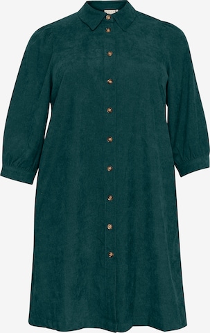 KAFFE CURVE Shirt dress 'Verana ' in Green: front