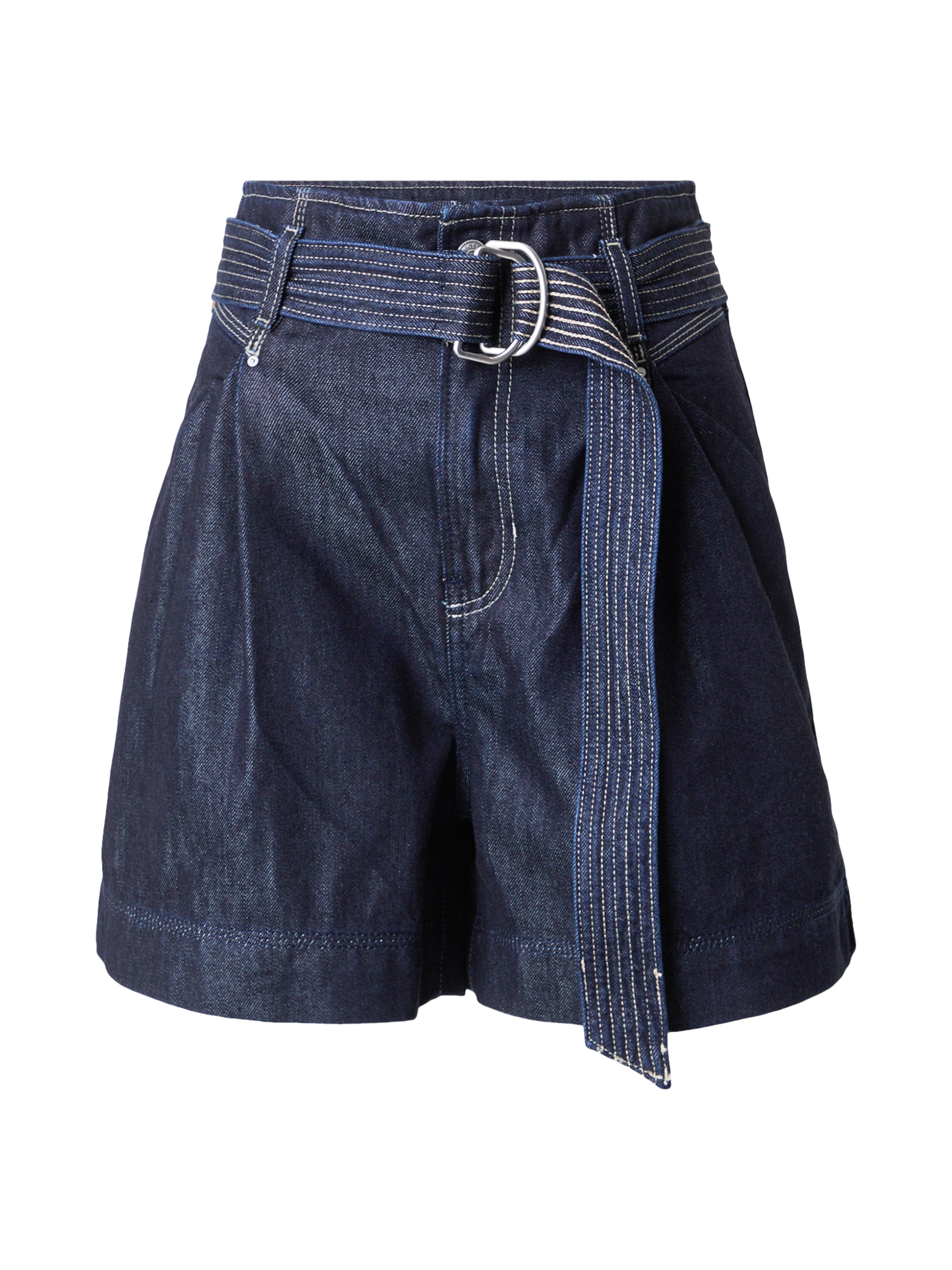 BOSS Avar lõige Voltidega teksapüksid, värv sinine: eest vaates